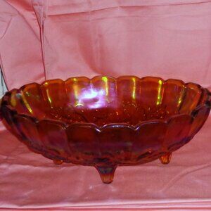 rare larger size 12" x 5" carnival glass hostess serving bowl-1971 NORTHWOODS